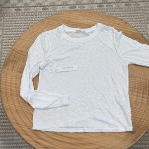 Stateside Kids Long Sleeve Tee in White